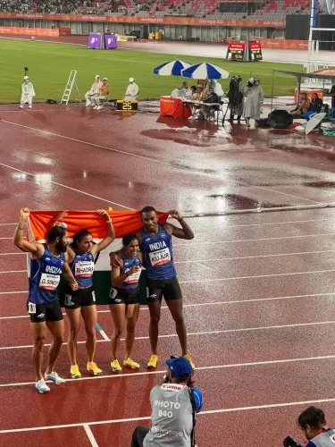 Rajnath Singh hails India's bronze in Mixed 4×100m Relay at Asian Games 2026