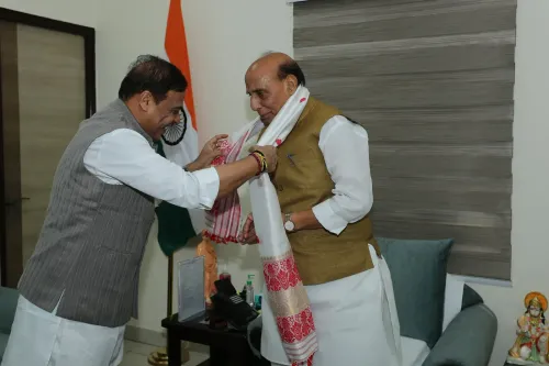 Rajnath Singh meets Assam CM Himanta, backs his governance