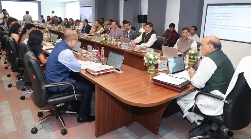 राजनाथ सिंह ने 16 डीपीएसयू की समीक्षा की, पाँच साल का रक्षा रोडमैप तैयार करने का निर्देश