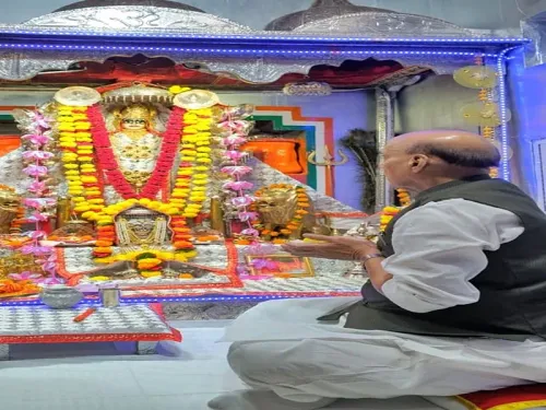 Did Rajnath Singh Offer Prayers at the Historic Tanot Mata Shrine?