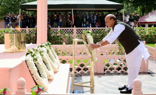 Rajnath Singh pays tributes at Kargil War Memorial in Dras