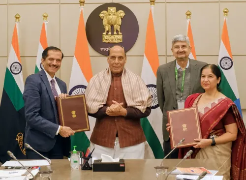 How is Rajnath Singh Guiding the MoU Between DRDO and Raksha University?