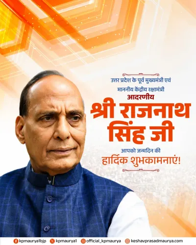 Rajnath Singh Thanks Keshav Prasad Maurya for Good Wishes