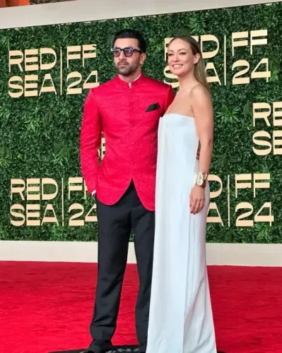 Ranbir Kapoor Stuns on the Red Carpet Alongside Olivia Wilde at the Red Sea Film Festival