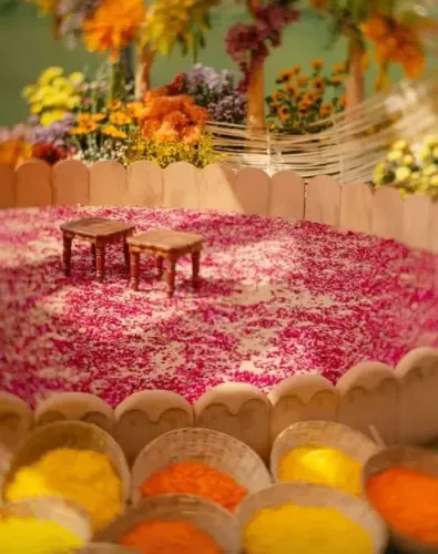 रश्मिका और विजय देवरकोंडा की शादी की रस्में शुरू, हल्दी समारोह की झलक आई सामने