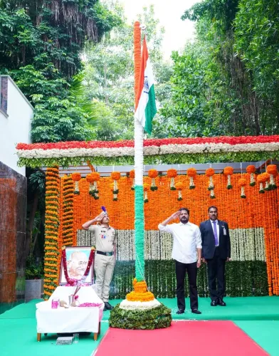 Revanth Reddy hoists flag at residence on Independence Day