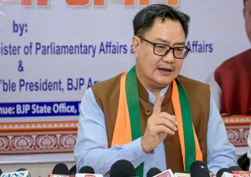 Rijiju Addresses Press Conference in Itanagar on 12 Years of Modi Govt