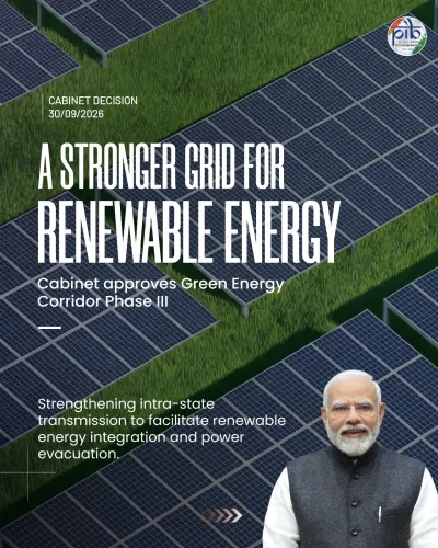 Rijiju: Cabinet clears ₹1.86 lakh crore Green Energy Corridor Phase-III