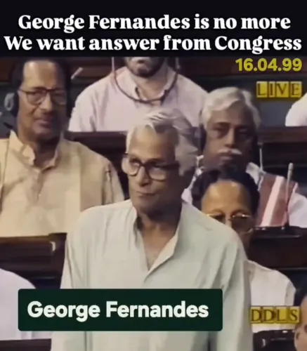 Rijiju Invokes George Fernandes, Demands Congress Answer