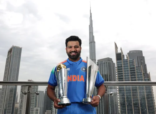 Rohit Sharma Celebrates ICC Silverware Win in Dubai
