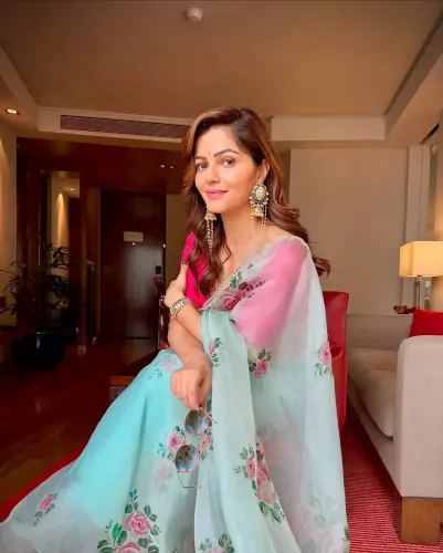 How Does Rubina Dilaik Redefine Saree Glamour With Her Effortless Style?