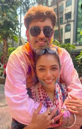 Rupali Ganguly Celebrates Holi with Vibrant Colors and Family