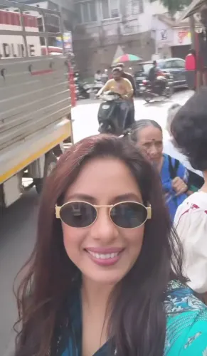 Rupali Ganguly hunts for son Rudransh's slippers in Lonavala market