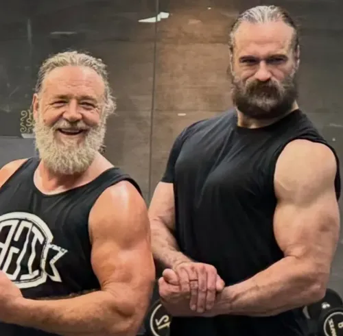 Russell Crowe gets ripped at 61 for 'The Last Druid' with Drew McIntyre