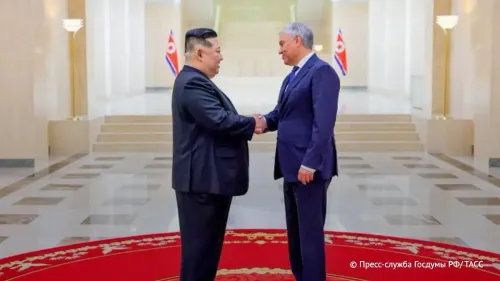 Kim Jong-un Meets Russian Duma Speaker Volodin in Pyongyang