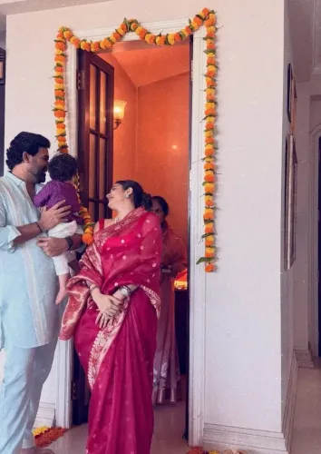 Sagarika Ghatge's Son Fateh Enjoys Puran Poli on Gudi Padwa