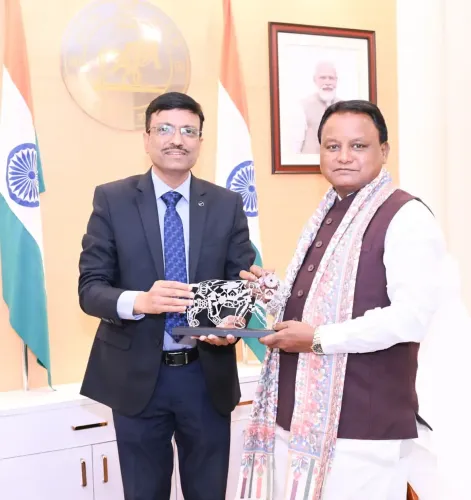 SAIL CMD meets CM Majhi at Lok Seva Bhawan