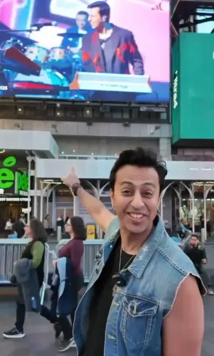 Did Salim Merchant Just Surprise Sonu Nigam with a Special Diwali Gift at Times Square?
