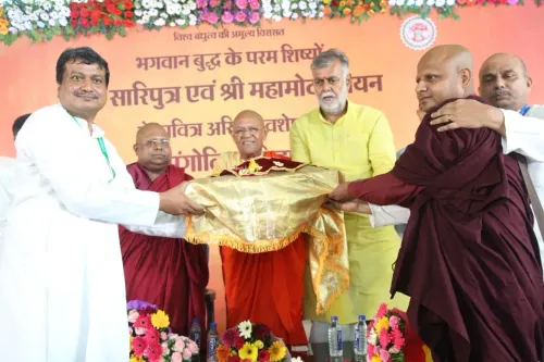 सांची के पवित्र अस्थि अवशेष मंगोलिया रवाना, बौद्ध धर्मगुरु बोले — 'आध्यात्मिक वैभव का अनुपम खजाना'
