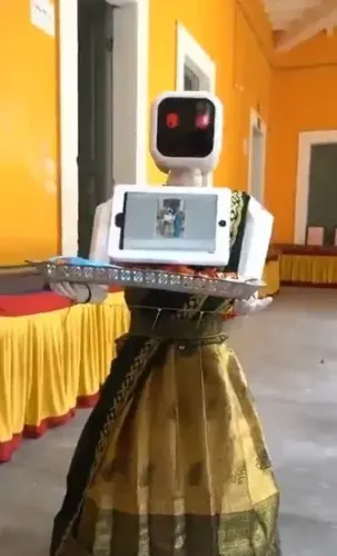 Innovative Saree-Clad Robot Greets Voters in Puducherry