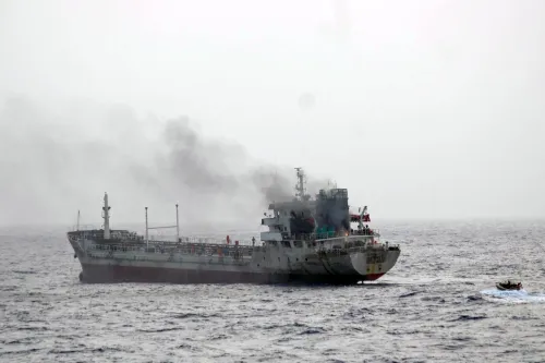 Red Sea tanker Encelia attacked, catches fire 70 nautical miles off Saudi coast