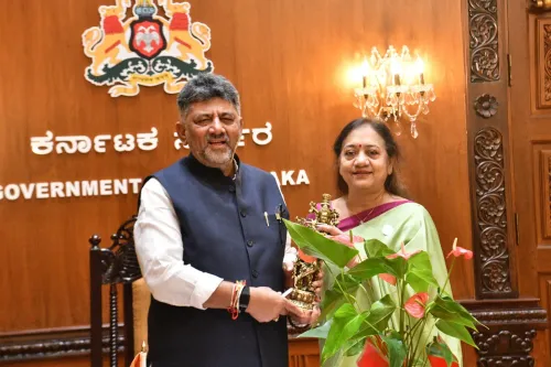 SBI Chief General Manager Meets CM Shivakumar at Vidhana Soudha