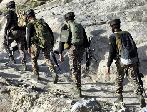Security Forces Secure Area in Kathua, J&K Following Suspected Terrorist Activity