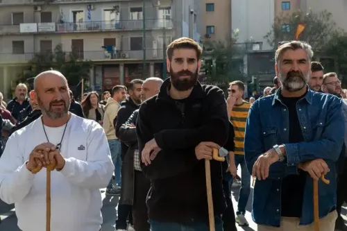 What caused the extensive damage on Greece's northeast islands?