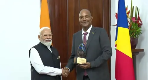 Seychelles honours PM Modi with 'Guardian of the Blue Horizon' award