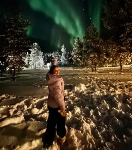 Shefali Shah reveals she 'stood in silence with tears' as she witnessed the Northern Lights