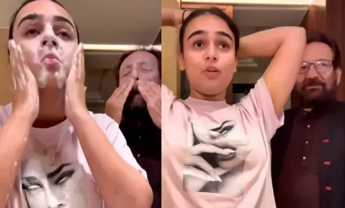 Shekhar Kapur gets a sunscreen lesson from his daughter Kaveri