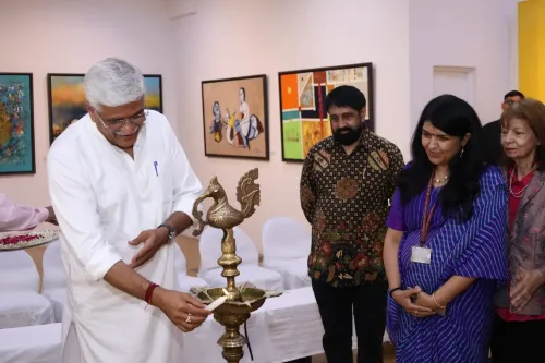 Shekhawat hails Ashima Mehrotra's art exhibition 'Vanchana'