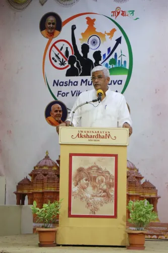 Shekhawat joins PM Modi's drug-free youth campaign launch at Akshardham
