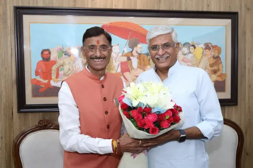 Shekhawat meets MoS Defence Seth at Delhi camp office