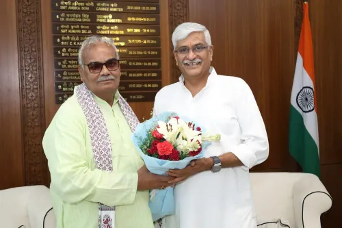 Shekhawat meets Rajasthan Education Minister Dilawar in Delhi