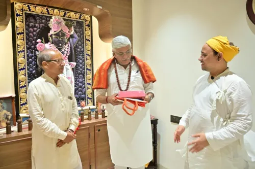 Shekhawat Meets Sant Balkrishna Ji in Jodhpur, Discusses Sanatan Dharma