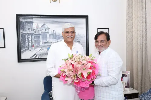 Shekhawat meets UT Administrator Praful Patel in New Delhi
