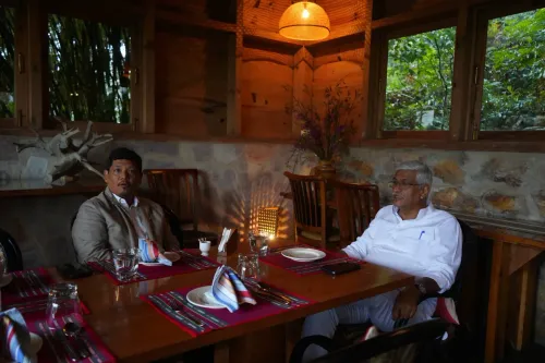 Shekhawat Reviews Tourism Projects at Umiam Lake, Meets CM Sangma