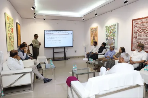 Shekhawat Visits Lalit Kala Akademi's Garhi Centre