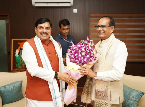 Shivraj Singh Chouhan meets MP CM Mohan Yadav in Delhi