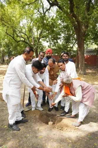 Shivraj Singh Chouhan Plants Sapling in Delhi, Calls for 'Shiv Vriksh Mitra'
