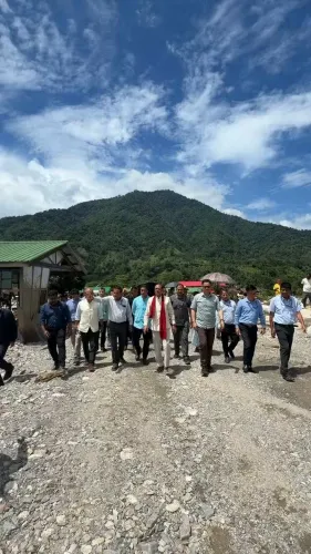 Shivraj Singh Chouhan Reviews Flood Relief in Arunachal's Pasighat