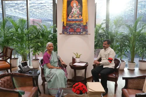 Sitharaman Meets MP Durai Vaiko in Parliamentary Courtesy Call