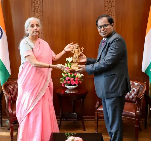 Sitharaman meets NABARD Chairman Shaji KV