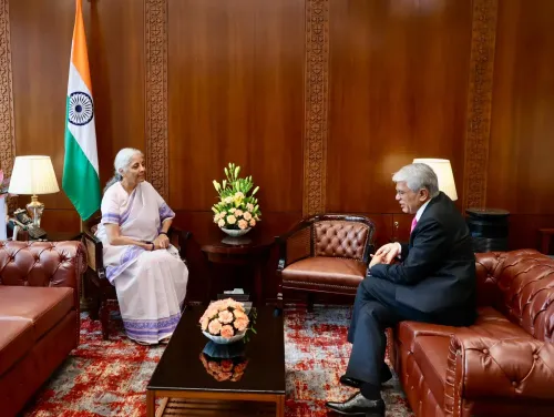 Sitharaman meets NCAER Vice Chairman Manish Sabharwal