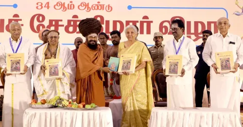 Sitharaman receives first copies of classical Tamil Shaiva texts