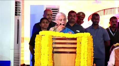 Sitharaman Visits Puducherry's 1836 Lighthouse on Bay of Bengal