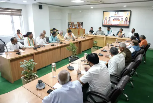 Smriti Irani Chairs BJP Org Meet with CM Nayab Saini in Haryana