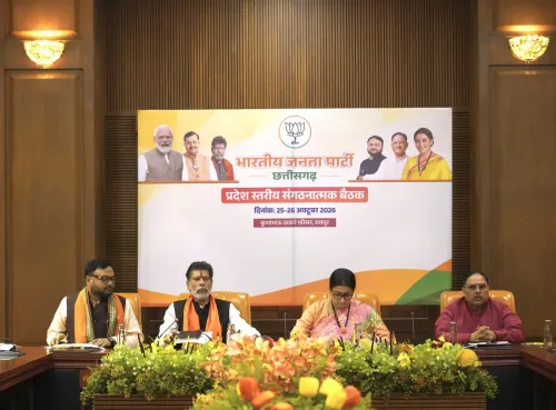 Smriti Irani chairs BJP organisational meet in Chhattisgarh