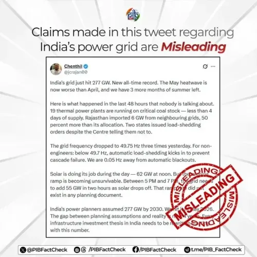 PIB फैक्ट चेक ने खारिज किया 'बिजली संकट' का दावा, 2 मई को 229 GW मांग पूरी तरह पूरी हुई